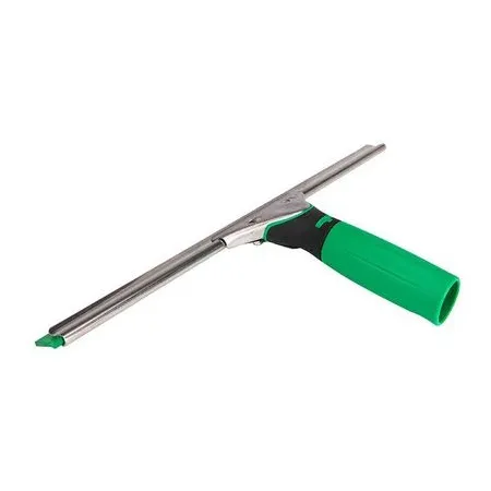 Unger ErgoTec Squeegee with S Power Channel and Green Rubber Blade — 25 to 55 cm