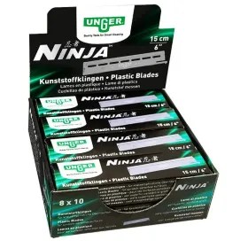 Lâminas de plástico Unger Ninja N150P 15 cm — caixa 10 un.