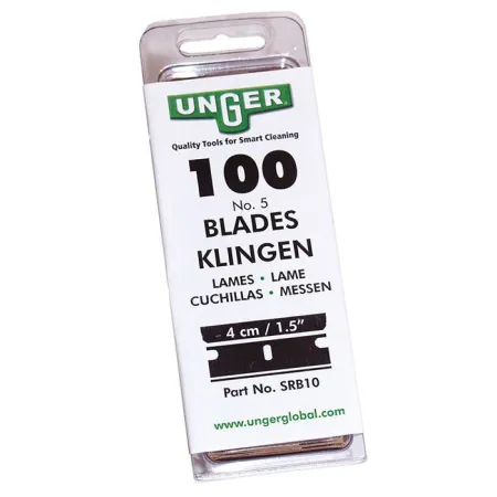 Cuchillas rascacristales Unger SRB10 4 cm — caja 100 uds
