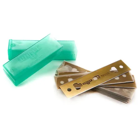 Unger TR100 carbon blades — double-edged, 10 and 15 cm