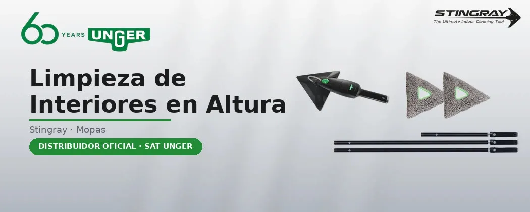 Limpeza de vidros interiores em altura | Unger Stingray