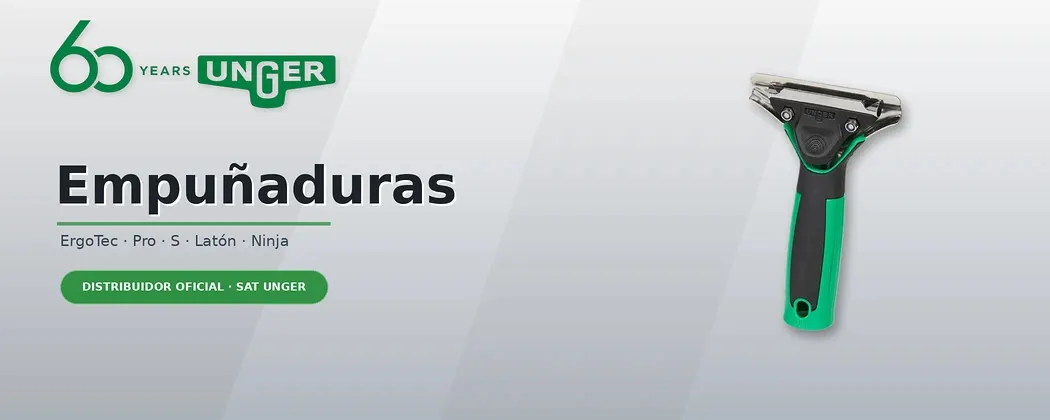 Empunyadures Unger per a netejavidres | ErgoTec i Ninja