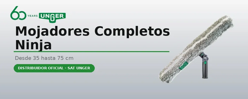 Complete Unger ErgoTec Ninja Window Washers | Support and sleeve