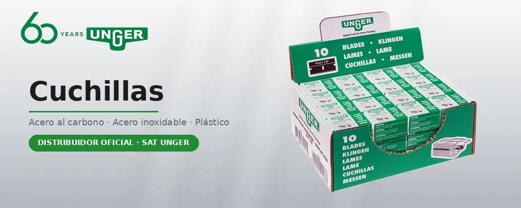Lâminas para raspadores Unger | Aço e plástico