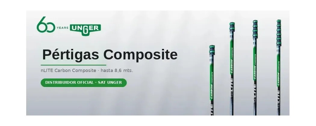 Unger nLITE Carbon Composite Poles for Pure Water Cleaning