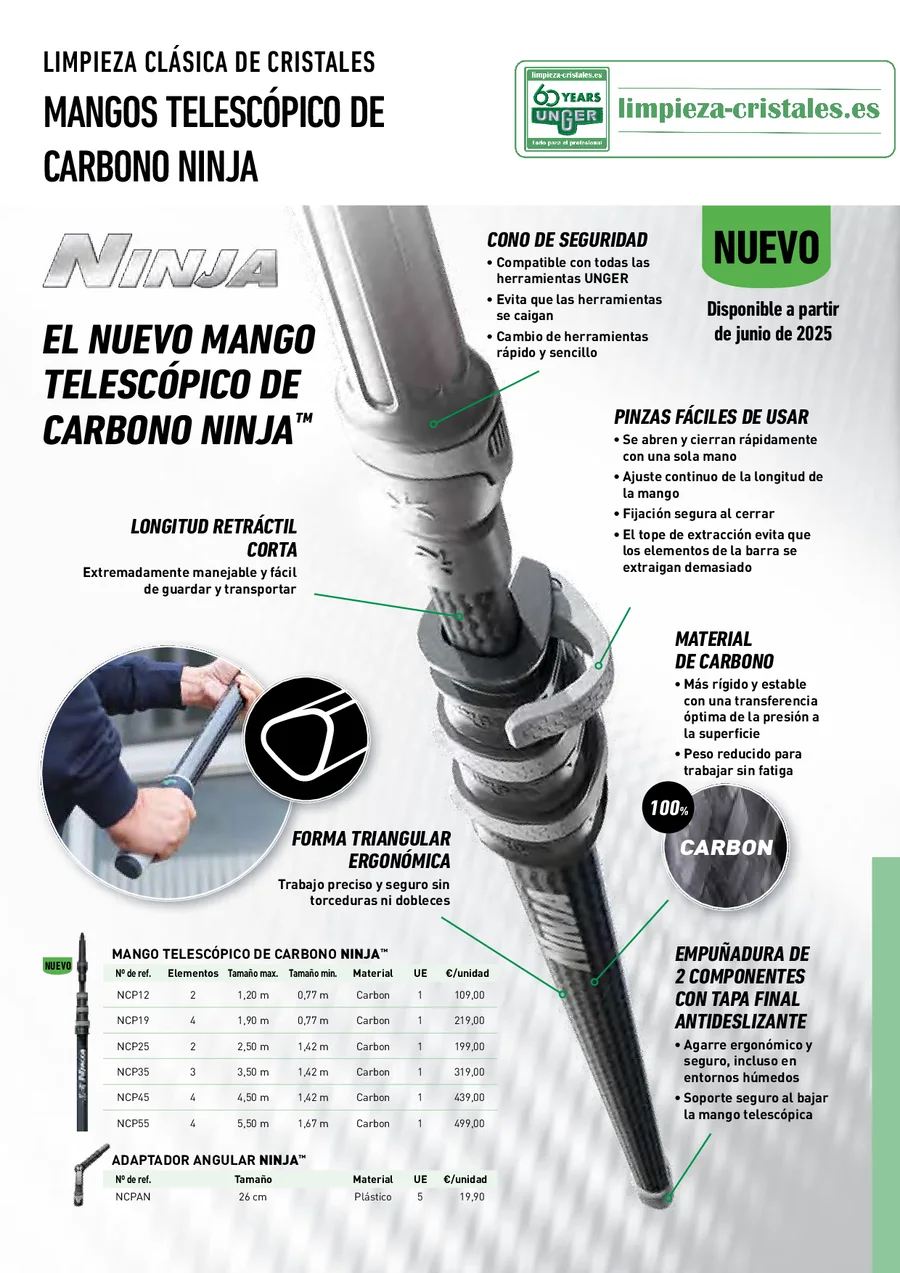 Mangos telescópicos Ninja